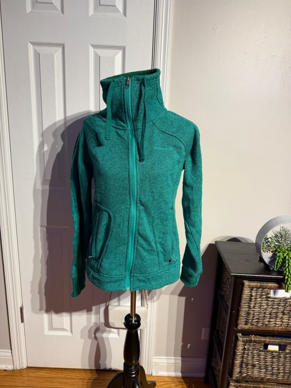 Avalanche Fleece Teal Zip Utility Outdoor Ski Thumbholes Jacket M vibrant snow